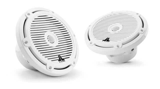 JL Audio M3-770X-C-Gw 7.7" 225W Marine Coaxial Speakers (Pair) - Gloss White Classic Grilles