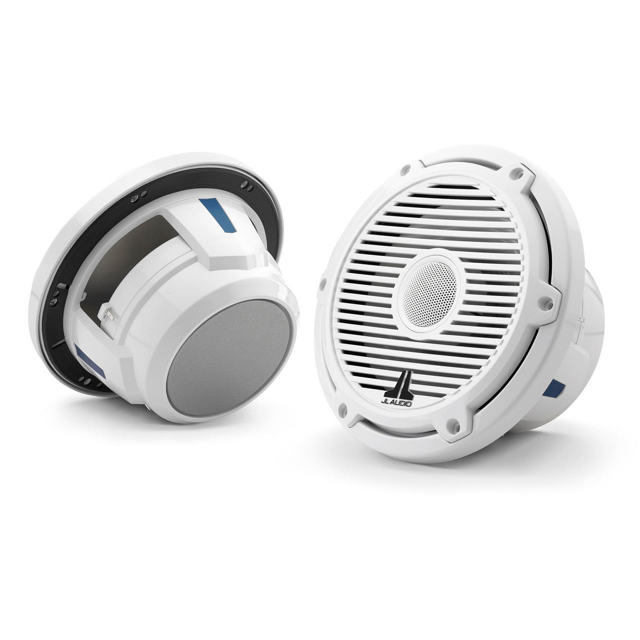 JL Audio M6-770X-C-3Gw 7.7" Marine Coaxial Speakers-Gloss White Sports Grills (Pair)