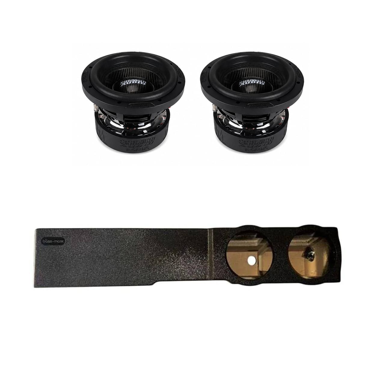 (2) Sundown Audio M8 & Chevy Crew Cab 07-18 Dual 8" Subwoofer Box Combo