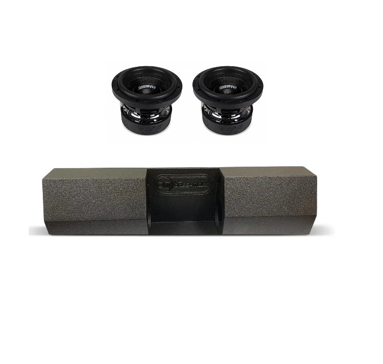 (2) Sundown Audio M8 & Universal Single Cab Dual 8" Subwoofer Box Combo
