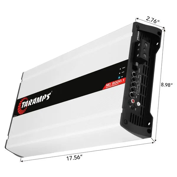 Taramps MD8000.1 1-Channel Monoblock Car Amplifier 8000 Watts @ 1-Ohm Taramps MD8000.1 1-Channel Monoblock Car Amplifier 8000 Watts @ 1-Ohm