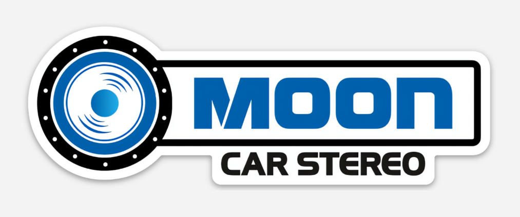 Moon Car Stereo Logo Sticker