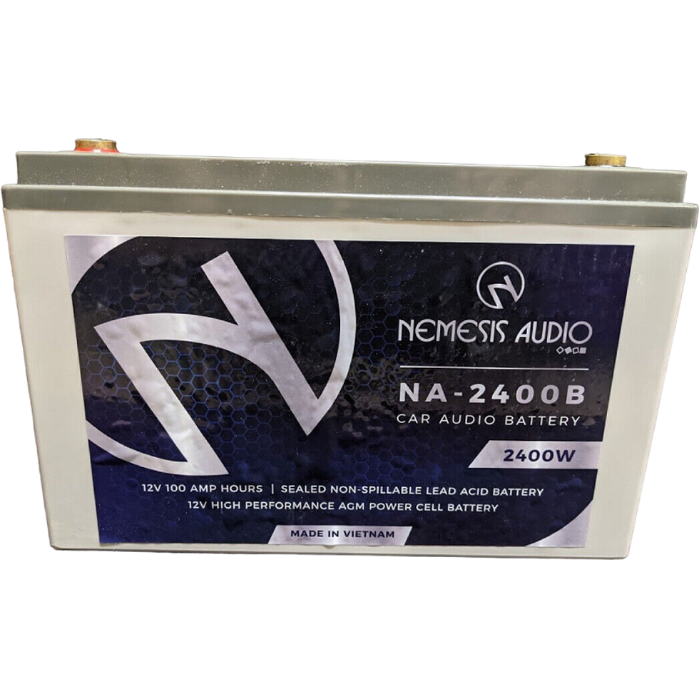 Nemesis Audio NA-2400B 100AH 2400W AGM Power Cell 12V Battery
