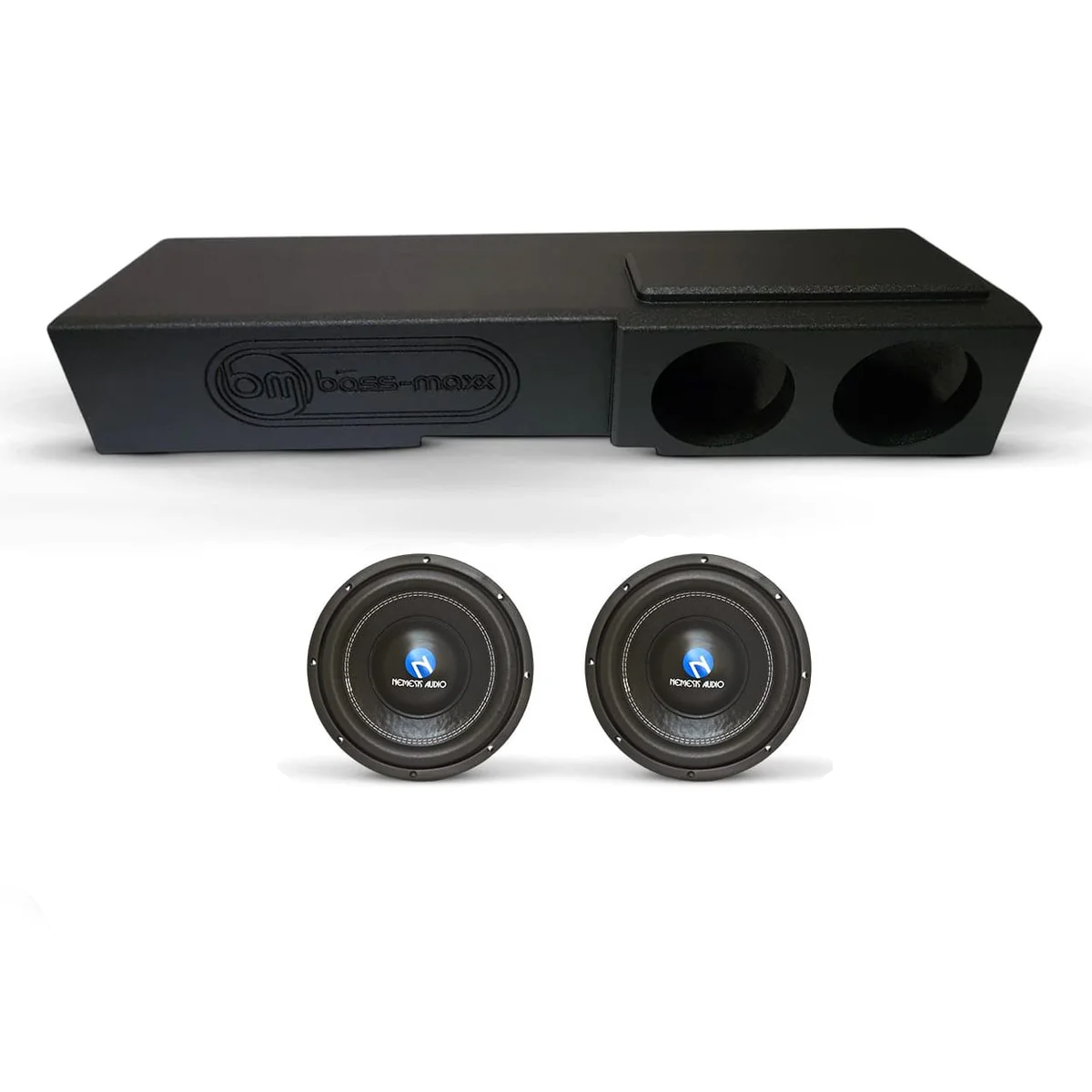 Nemesis Audio Bass Combo (2) NA8E v2 & (1) Box Chevy 07-18 Crew Cab Box