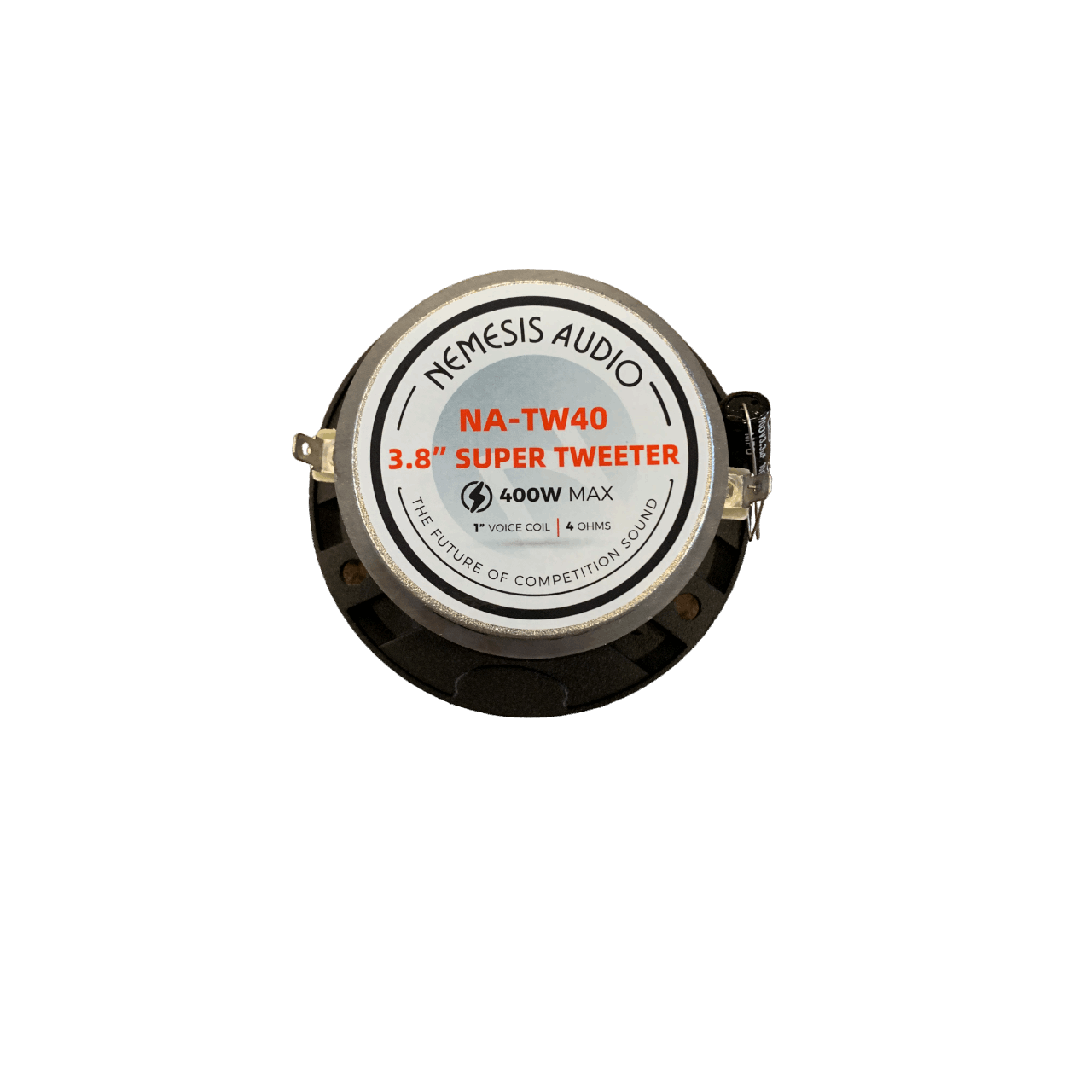 Nemesis Audio NA-TW40 Pro Aluminum Super Bullet Tweeter 200 Watts with Capacitor Crossover (Pair)