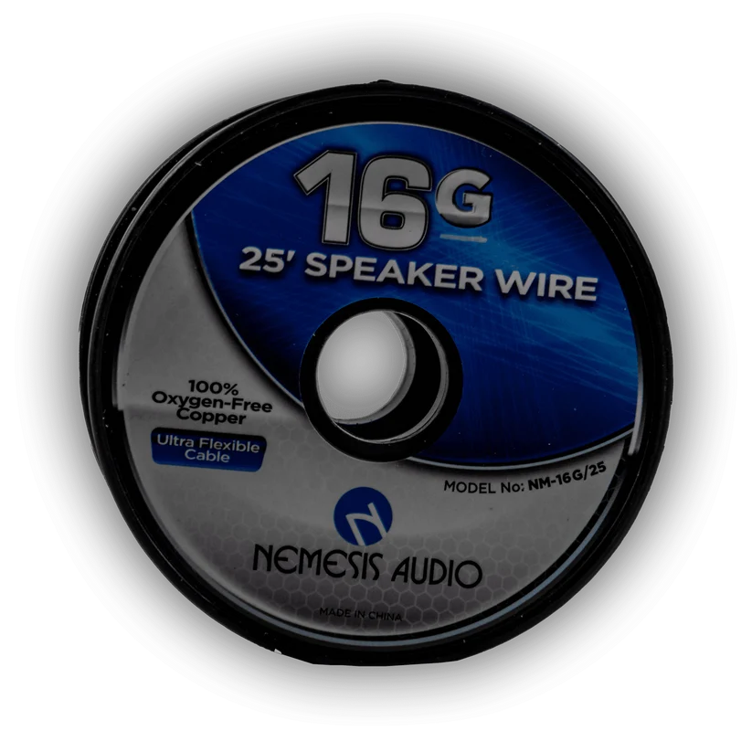 Nemesis Audio NM-16G/25 | 16 Gauge 25-Foot OFC Speaker Wire