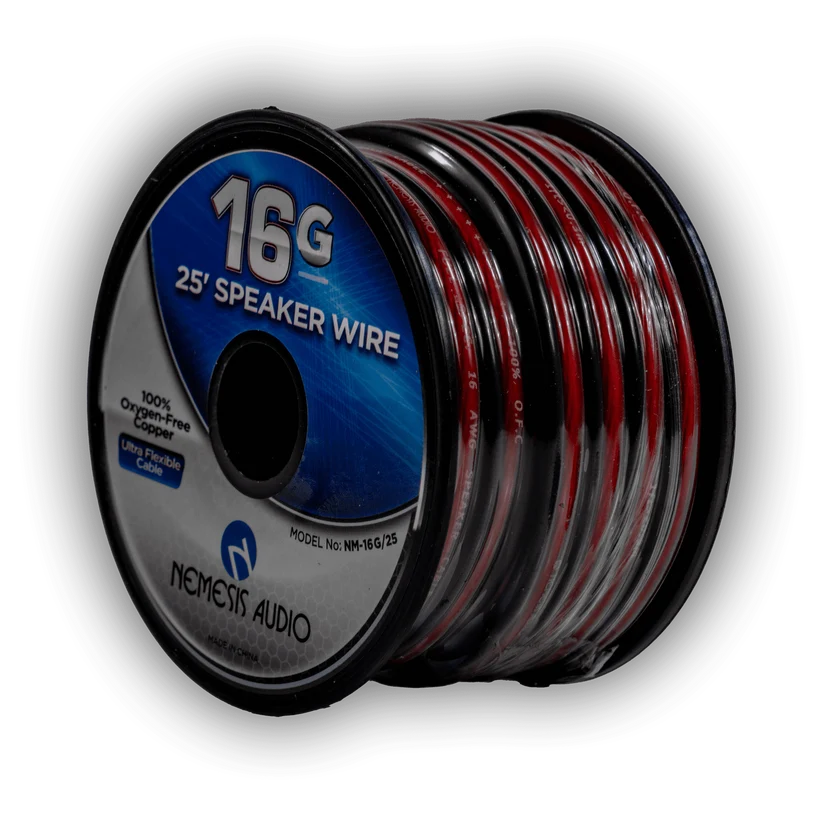 Nemesis Audio NM-16G/25 | 16 Gauge 25-Foot OFC Speaker Wire