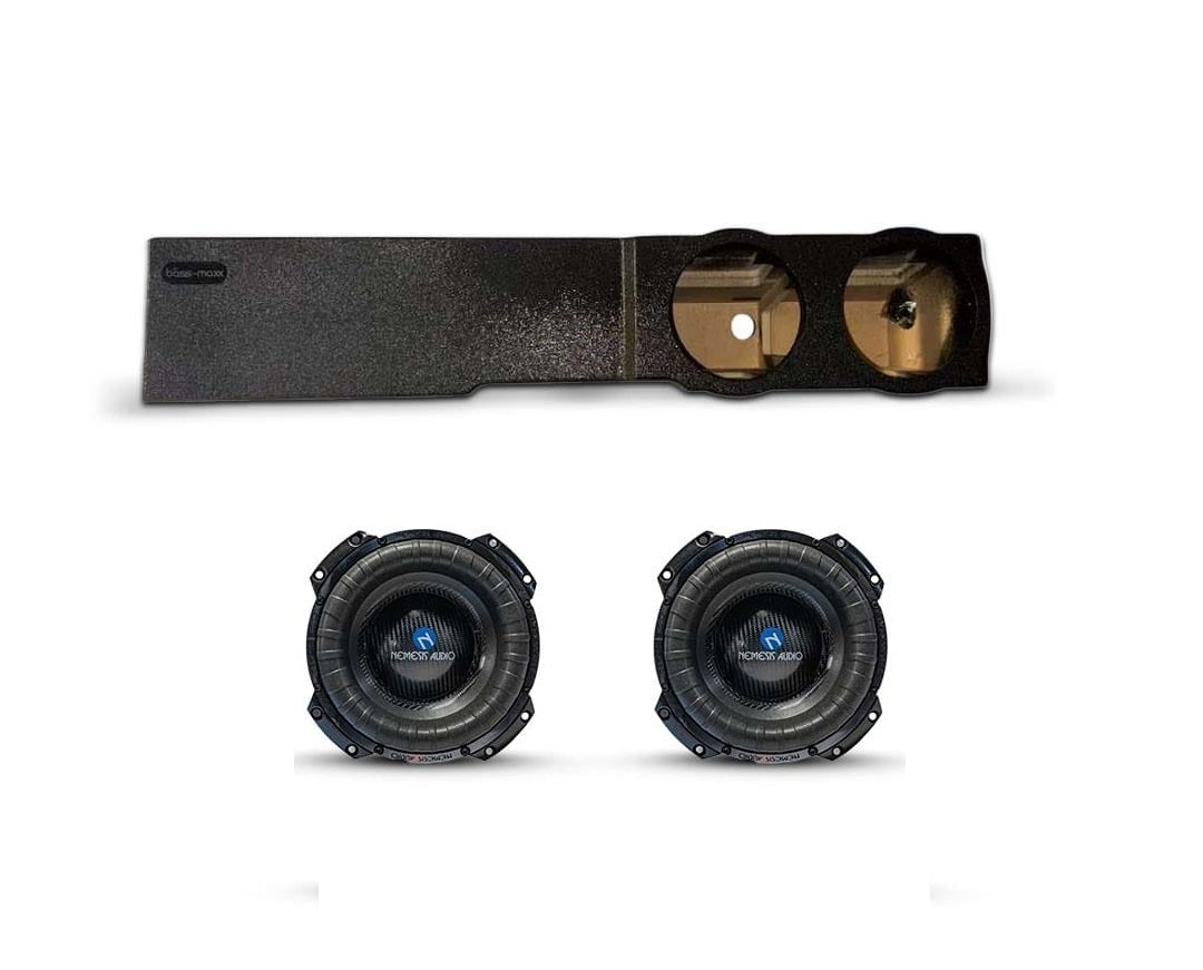(2) Nemesis Audio NA-8T 1500W RMS & Chevy Crew Cab 07-25 Dual 8" Subwoofer Box Combo