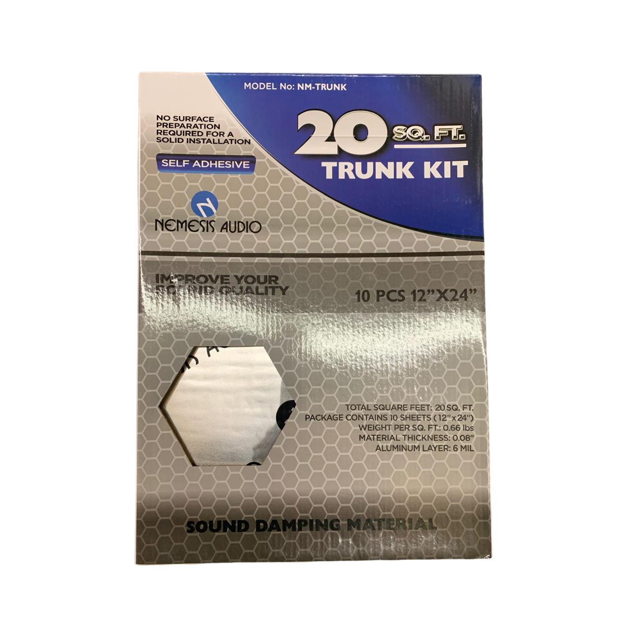 Nemesis NM-TRUNK 20 SQ. Ft. Sound Dampening Trunk Kit