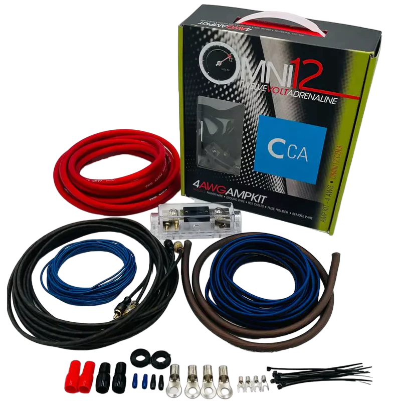 Omni12 4G 4GA CCA Installation Kit for Car Audio Amplifiers