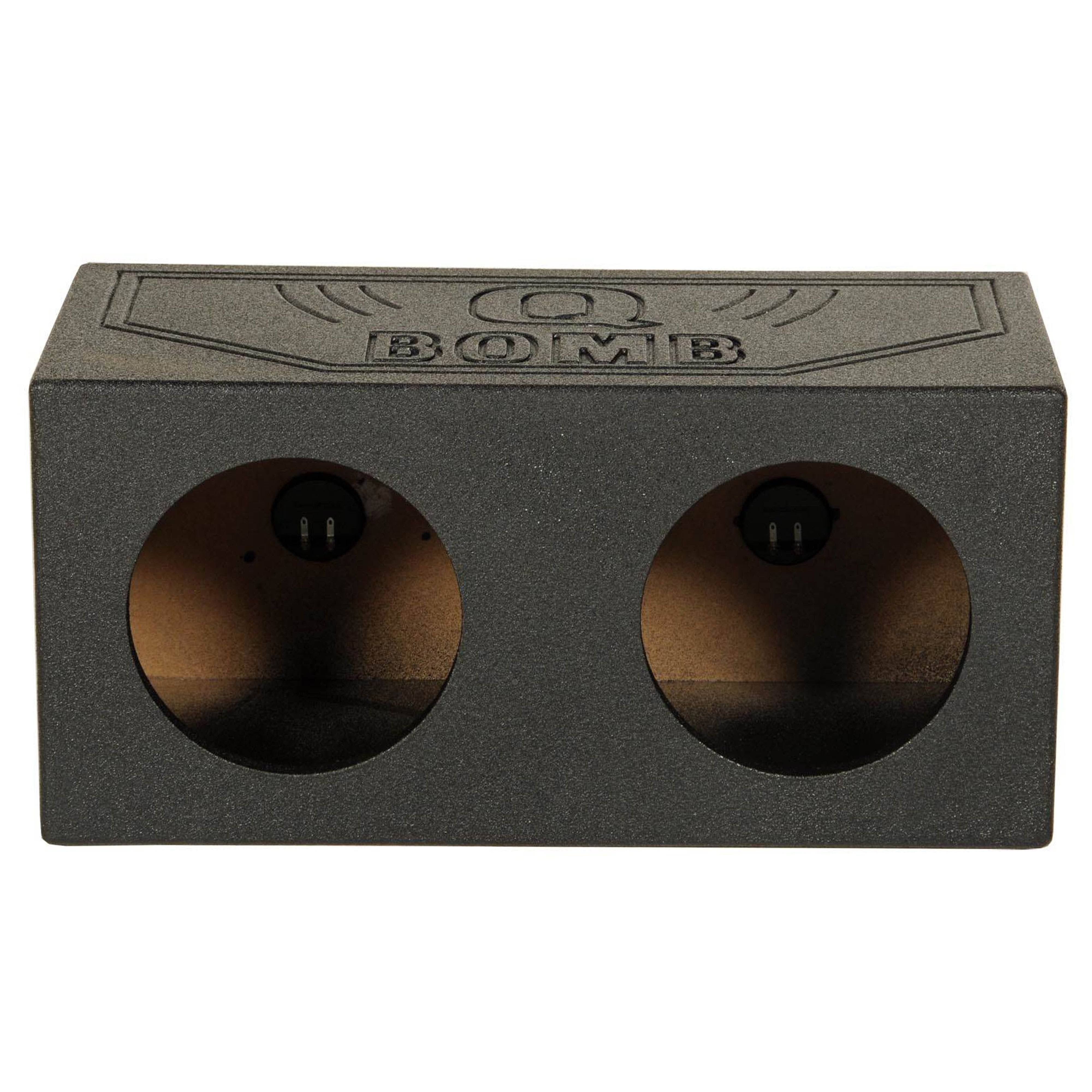QPower QBOMB10S Dual 10" Sealed Rhinolined Subwoofer Box