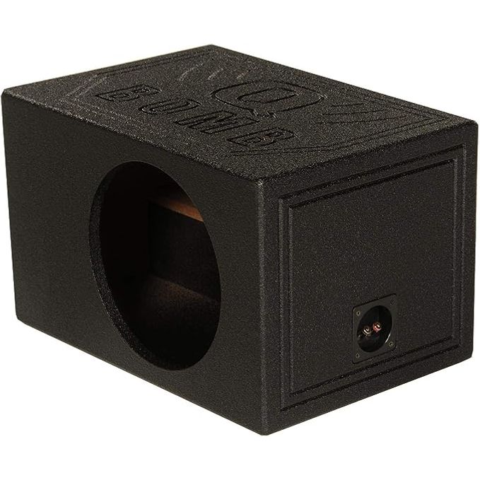 QPower QBOMB10VL SING Single 10" Side Ported MDF Subwoofer Enclosure - Bedliner
