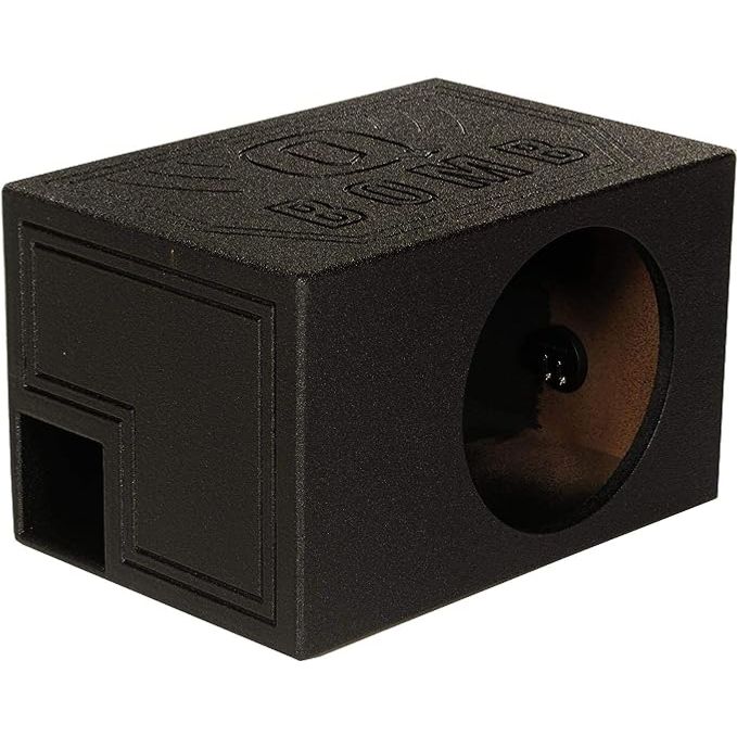 QPower QBOMB10VL SING Single 10" Side Ported MDF Subwoofer Enclosure - Bedliner