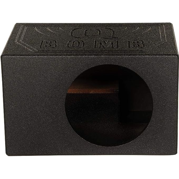 QPower QBOMB10VL SING Single 10" Side Ported MDF Subwoofer Enclosure - Bedliner