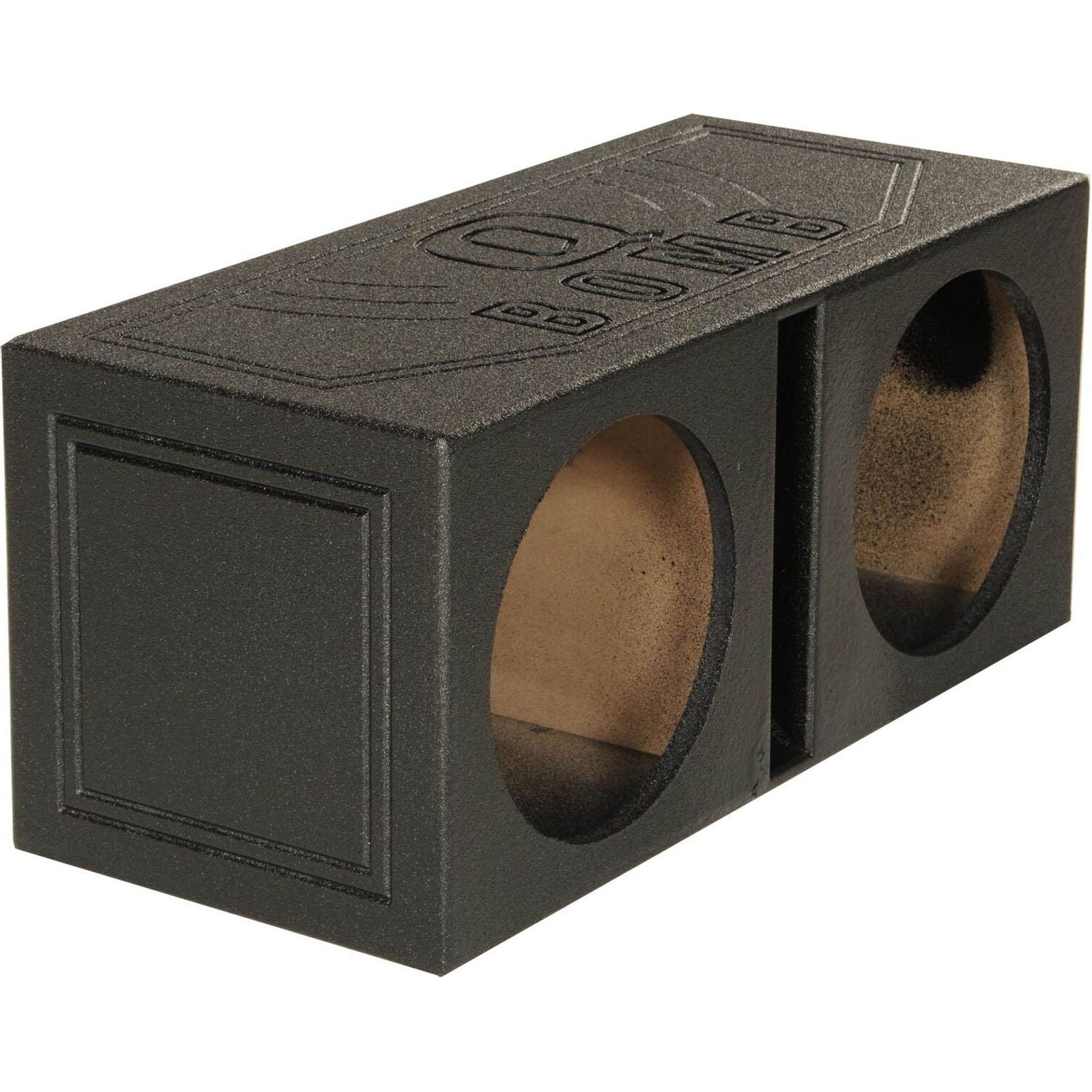 QPower QBOMB15V Dual 15" Vented Speaker Box from High Grade MDF Wood with Durable Bed Liner Spray