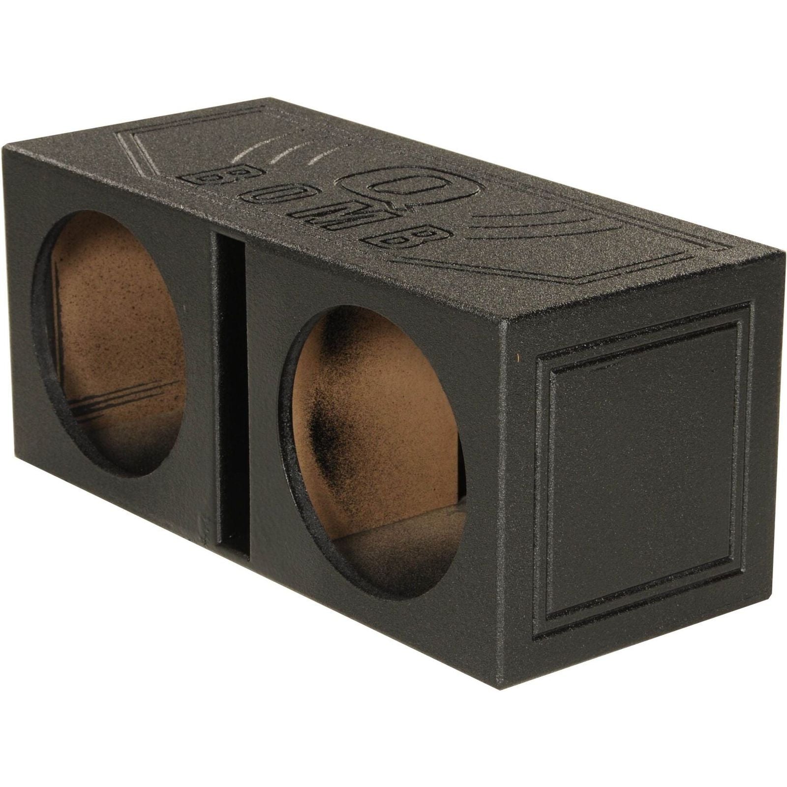 QPower QBOMB15V Dual 15" Vented Speaker Box from High Grade MDF Wood with Durable Bed Liner Spray