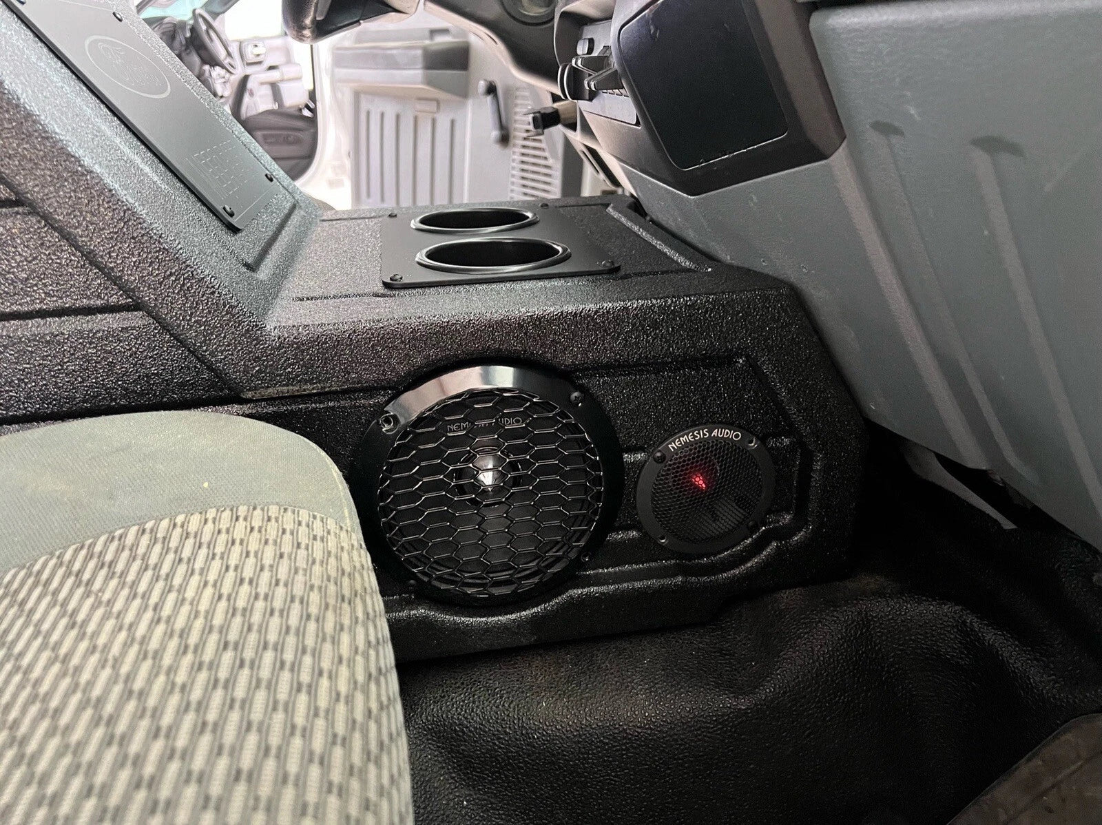 Center Console Enclosure Box Ford F-250 2008-2016 Ported 12"