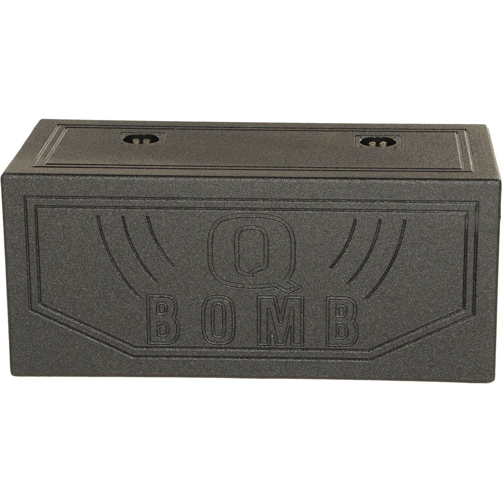 QPower QBOMB15V Dual 15" Vented Speaker Box from High Grade MDF Wood with Durable Bed Liner Spray