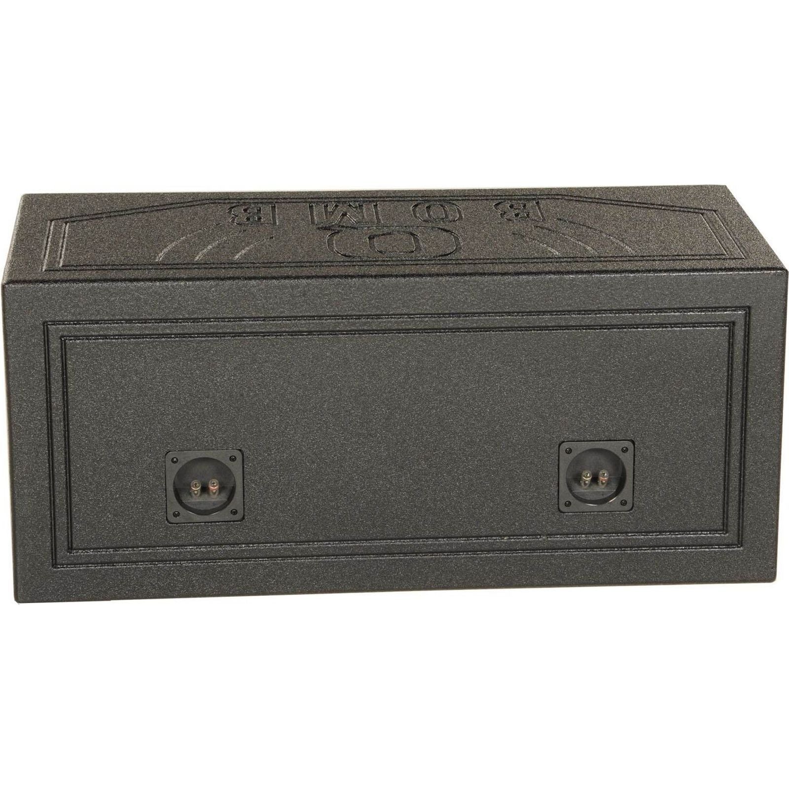QPower QBOMB15V Dual 15" Vented Speaker Box from High Grade MDF Wood with Durable Bed Liner Spray