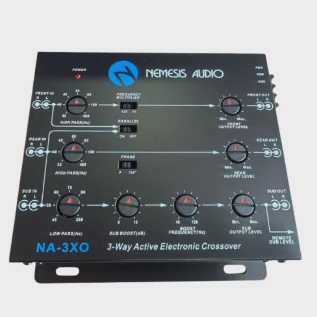 Nemesis Audio NA-3XO | 3-Way Active Electronic Crossover with Remote Sub Level