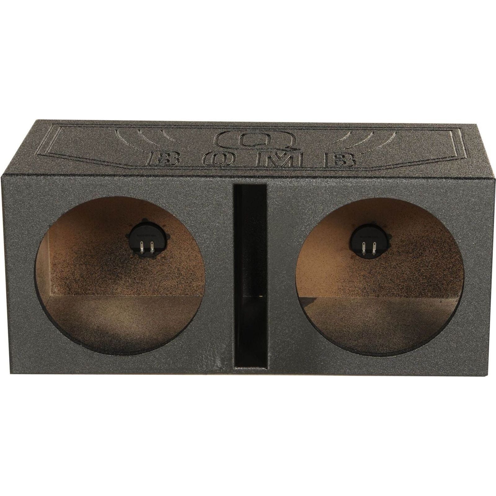 QPower QBOMB15V Dual 15" Vented Speaker Box from High Grade MDF Wood with Durable Bed Liner Spray