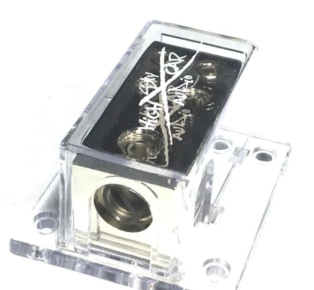 Sky High Car Audio (1) 1/0 to (4) 4G Distribution Block