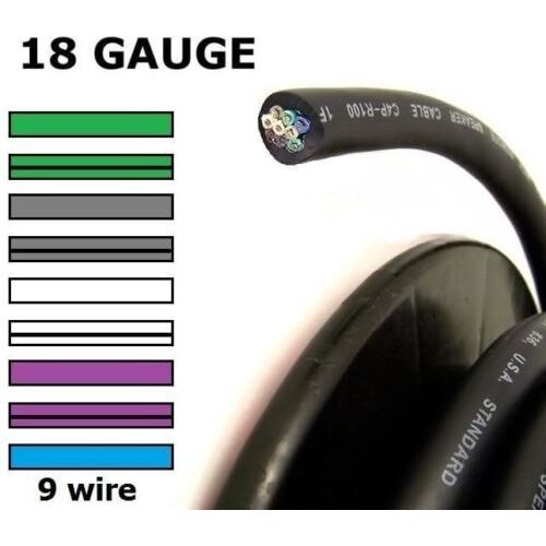 Audiopipe C4P-R-100 Speed Cable 100' 9 Wire; 4 Pr. Speakers + Remote
