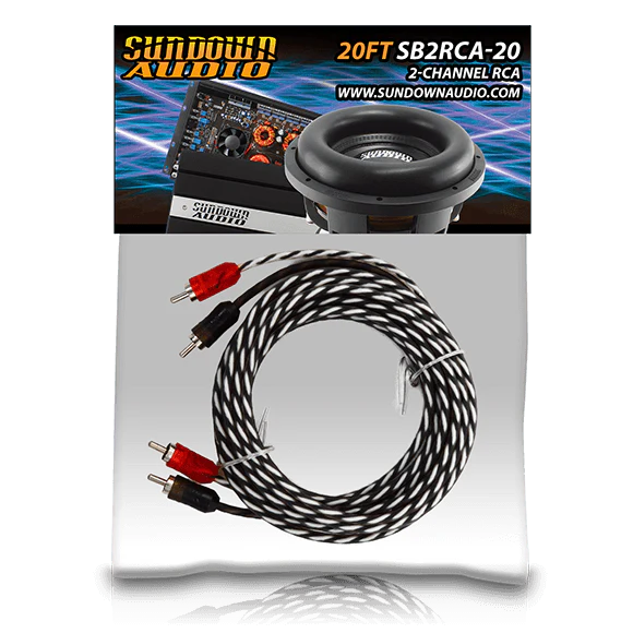Sundown Audio SB2-20FT 2-Channel RCA Interconnect Cables