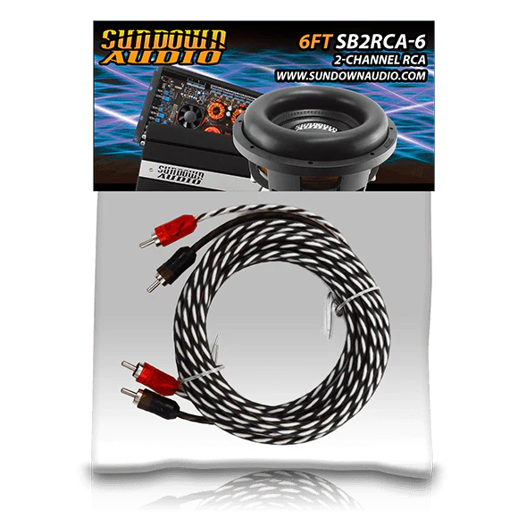 Sundown Audio SB2-6FT 2-Channel RCA Interconnect Cables