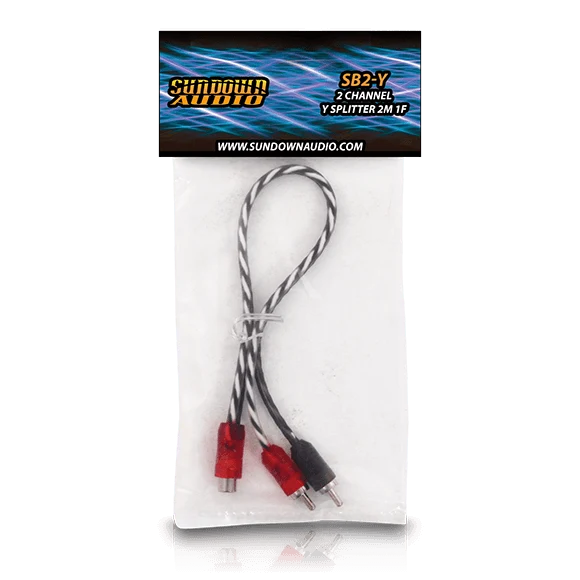 Sundown Audio SB2-Y 2-Channel RCA Y-Splitter - 2 Male 1 Female