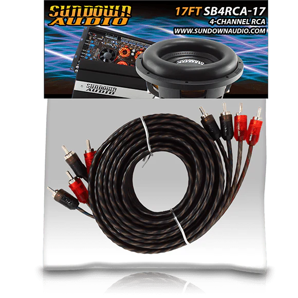 Sundown Audio SB4-17FT 4-Channel RCA Interconnect Cables
