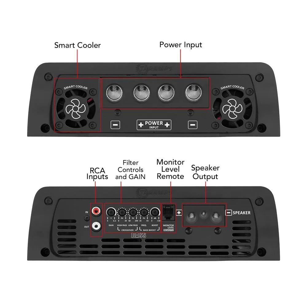 Taramps The Big Boss 8 Bass monoforst. 8000W RMS, 0.5-2 Ohm, RGB, Hvit Taramps The Big Boss 8 Bass monoforst. 8000W RMS, 0.5-2 Ohm, RGB, Hvit