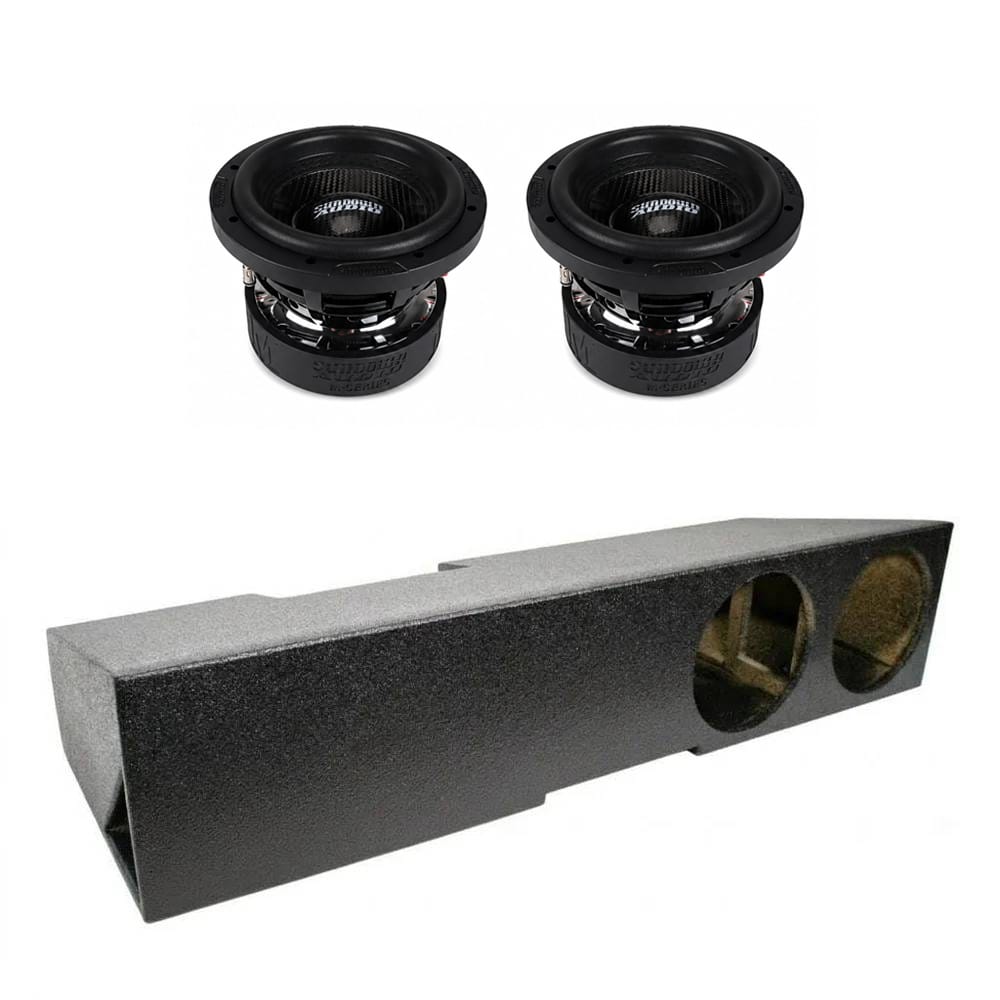 (2) Sundown Audio M8 & Chevy Crew Cab 19-25 Dual 8" Subwoofer Box Combo