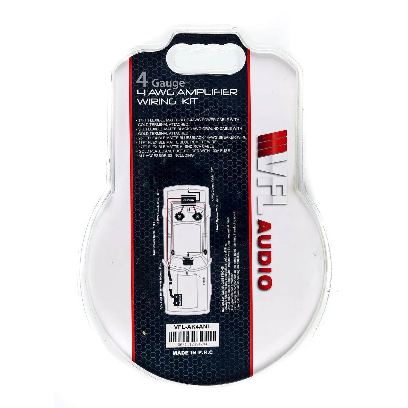 American Bass VFL 4 Gauge 100% OFC Amplifier Kit