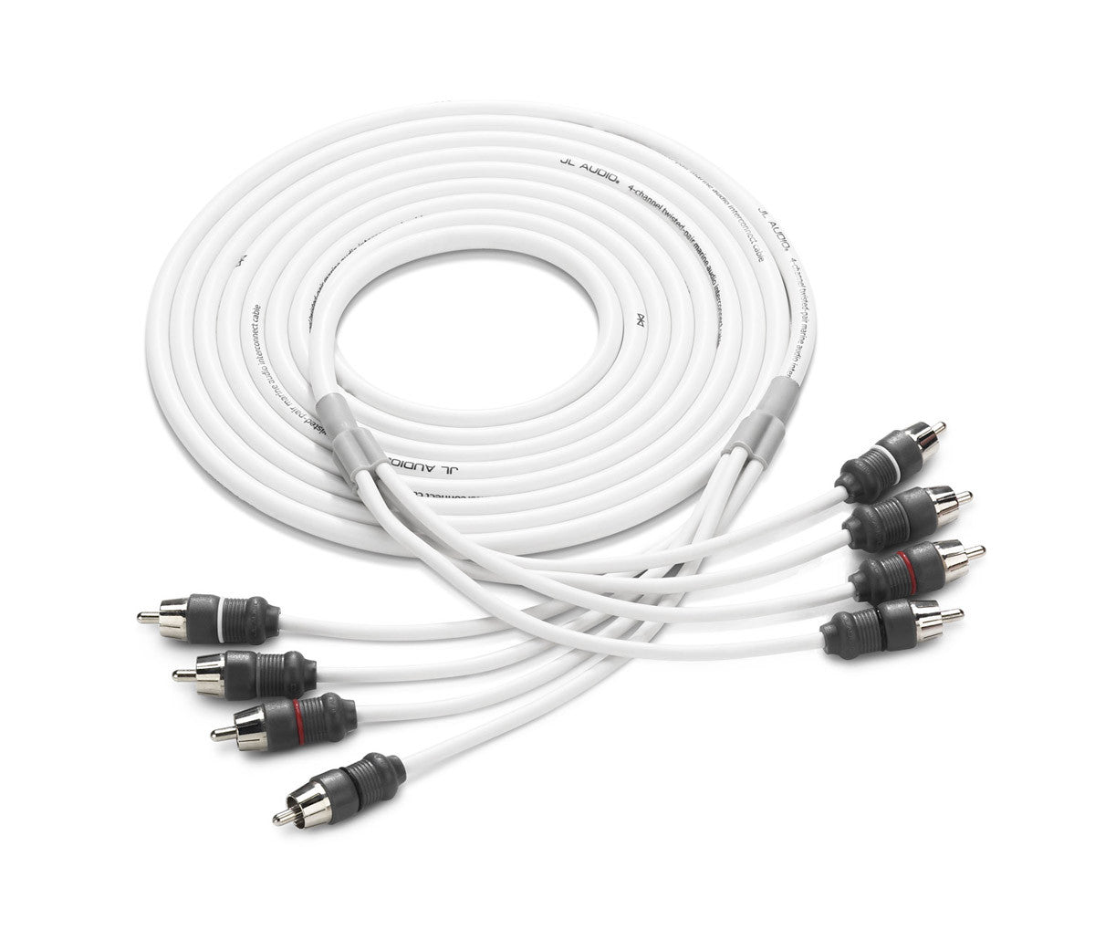 JL Audio XMD-WHTAIC4-12 | 4-Channel 12FT Marine Audio RCAs