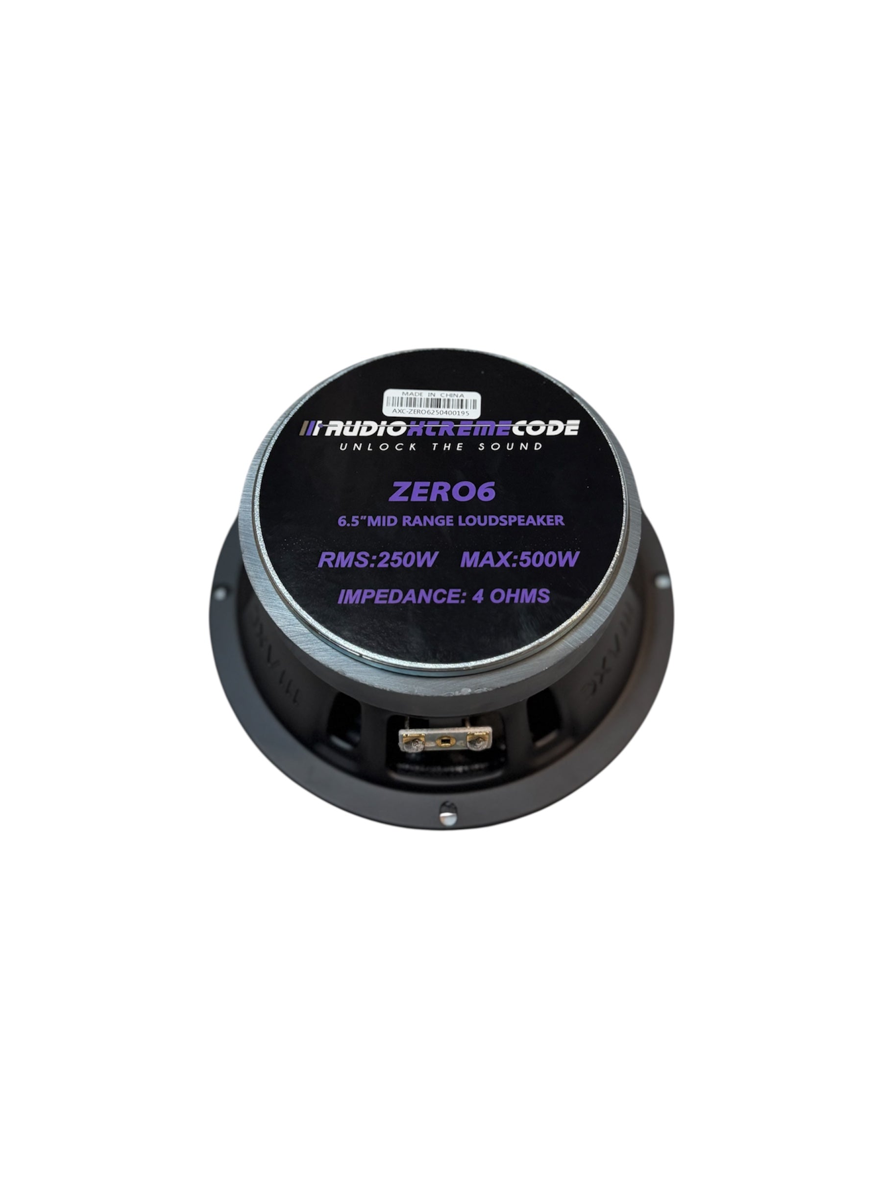 Audio Xtreme Code AC-ZRO6 | 6.5" 250W RMS Midrange Speaker With Bullet (Single)