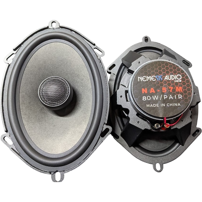 Nemesis Audio NA-57M 5x7" 2-Way Coaxial Car Speakers 80 Watts 4-Ohm (P