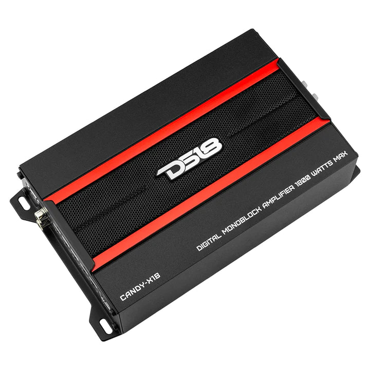 DS18 CANDY-X1B Compact Class D 1-Channel Monoblock Car Amplifier 600 Watts @ 1-Ohm