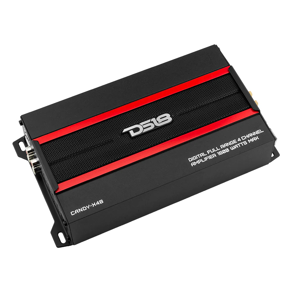 DS18 CANDY-X4B Compact Full-Range Class D 4-Channel Car Amplifier 1600