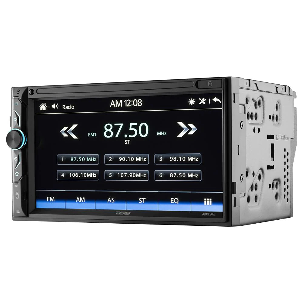 DS18 DDX6.9ML 6.9" Double-Din Headunit Digital Media Receiver Mech-Les