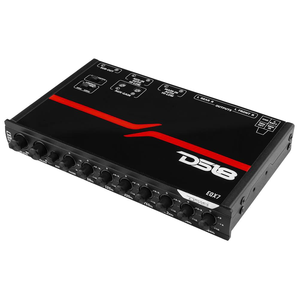 DS18 EQX7 8 Volts 7-Band Equalizer With High Level Input & Auto Turn On
