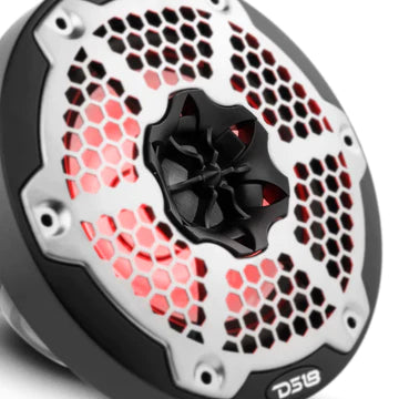 DS18 HYDRO NXL-6M/BK 6.5" 2-Way Marine Water Resistant Speakers with Integrated RGB LED Lights 300 Watts - Black (Pair)