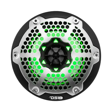 DS18 HYDRO NXL-6M/BK 6.5" 2-Way Marine Water Resistant Speakers with Integrated RGB LED Lights 300 Watts - Black (Pair)