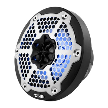 DS18 HYDRO NXL-6M/BK 6.5" 2-Way Marine Water Resistant Speakers with Integrated RGB LED Lights 300 Watts - Black (Pair)