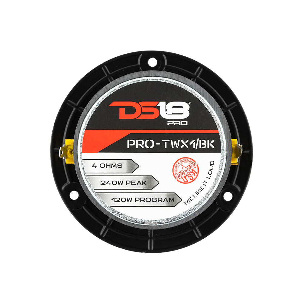 DS18 PRO-TWX1/BK – 1” PRO Aluminum Super Bullet Tweeter VC – 240 Watts