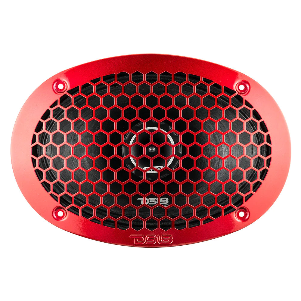 DS18 PRO-ZT69 6x9" Water Resistant Midrange Loudspeaker with Built-in Bullet Tweeter and Grill 550 Watts 4-Ohm (Single)