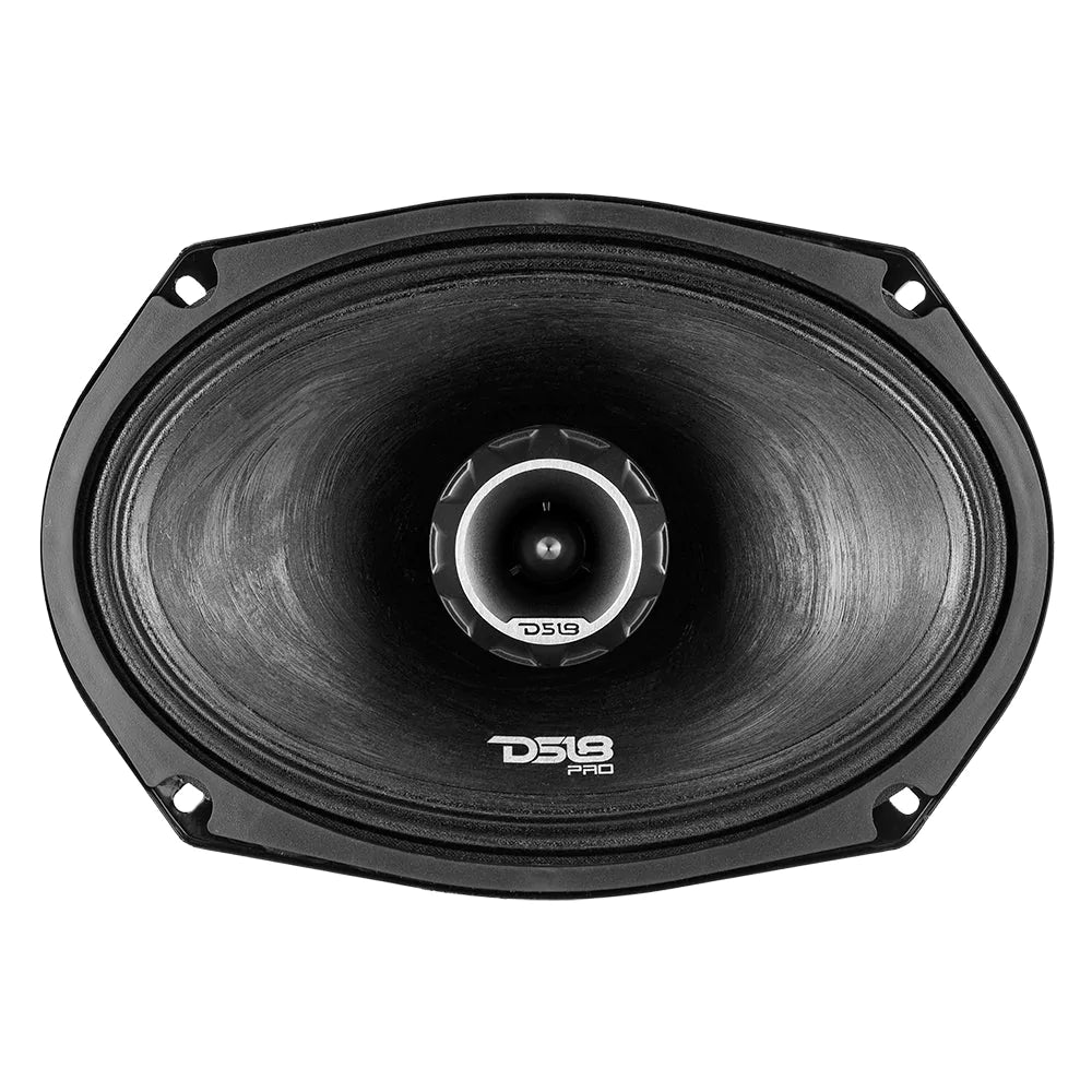 DS18 PRO-ZT69 6x9" Water Resistant Midrange Loudspeaker with Built-in Bullet Tweeter and Grill 550 Watts 4-Ohm (Single)