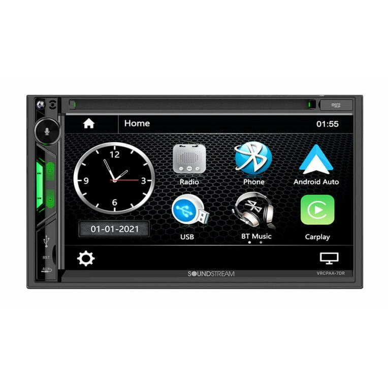 Soundstream VRCPAA-7DR 7" Double-Din Head Unit Digital Media Receiver 