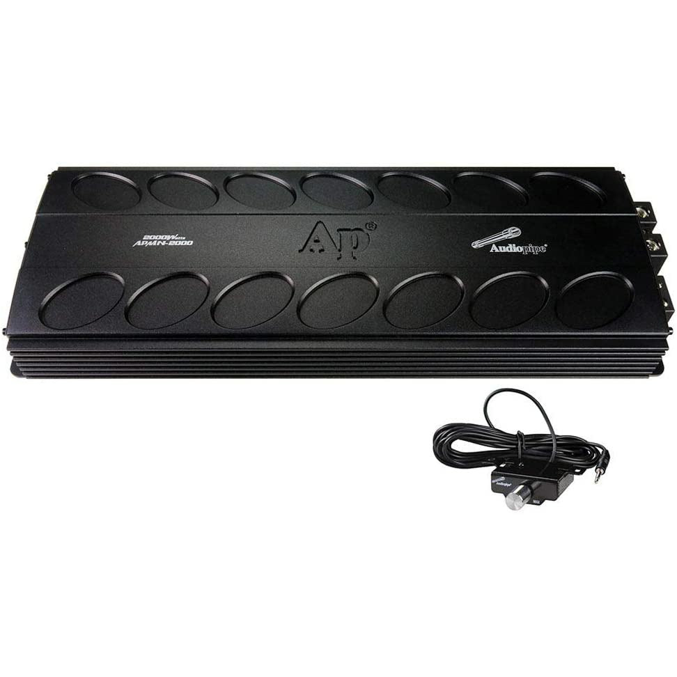 Audiopipe APMN-2000 Class D 1-Channel Monoblock Car Amplifier 2000 Watts @ 1-Ohm