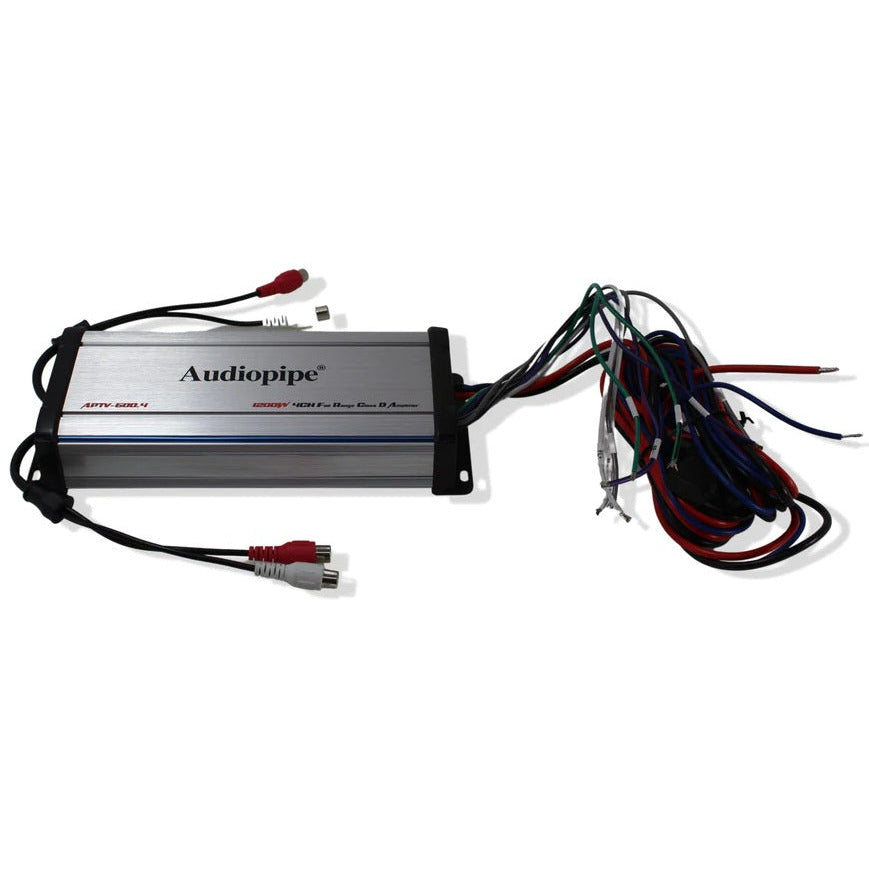 Audiopipe APTV1000.4 1200W 4-Channel Marine Waterproof Amplifier